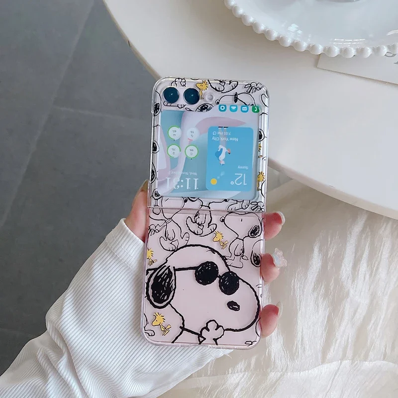 Cute Cartoon Snoopy Charlie Br - Phone Cases Z Flip 6 のレビューと価格