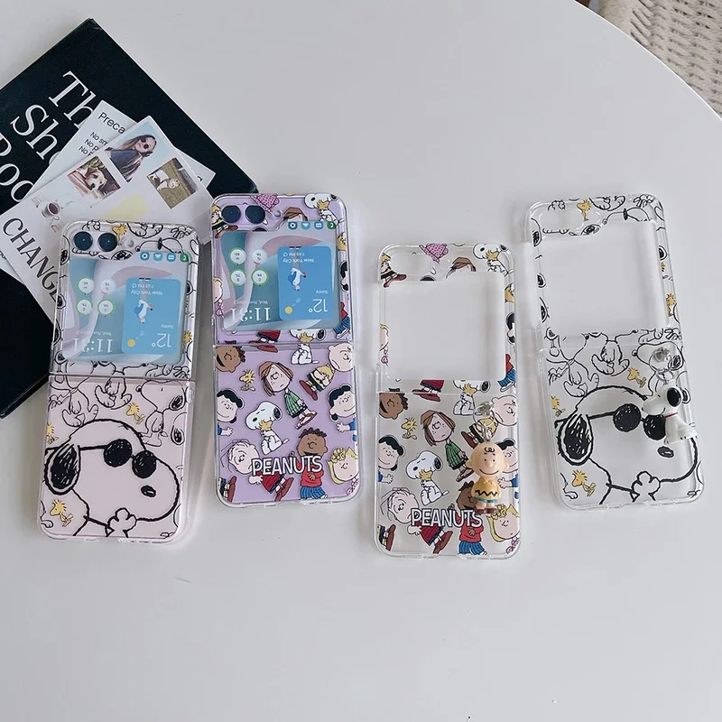 Cute Cartoon Snoopy Charlie Br - Phone Cases Z Flip 6 のレビューと価格