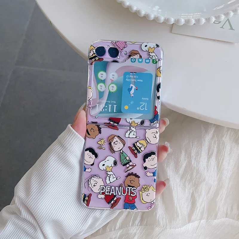Cute Cartoon Snoopy Charlie Br - Phone Cases Z Flip 6 のレビューと価格