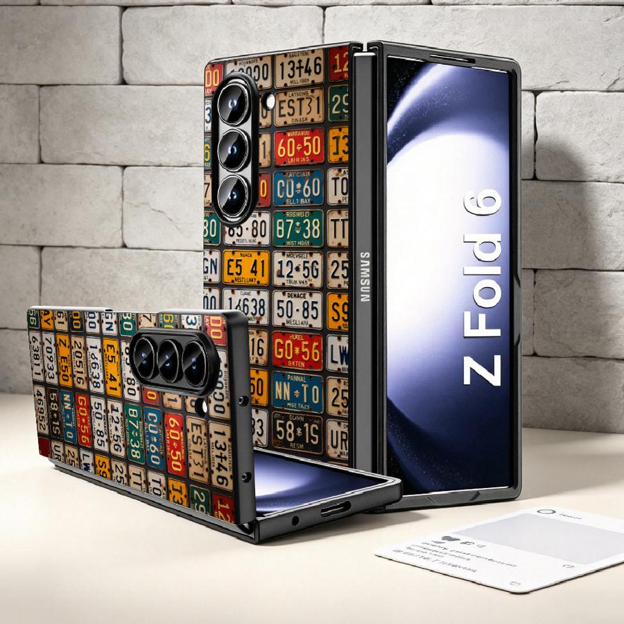 Retro License Plate Phone Cove - Phone Cases Z Flip 6 のレビューと価格