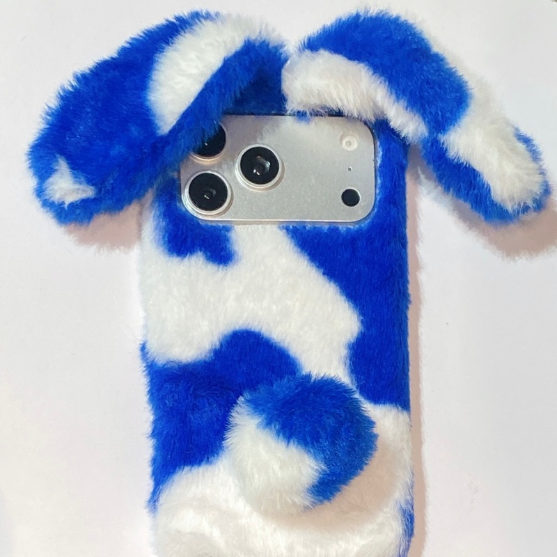 Cute Rabbit Design Fluffy Phon - Phone Cases Iphone 13 のレビューと価格