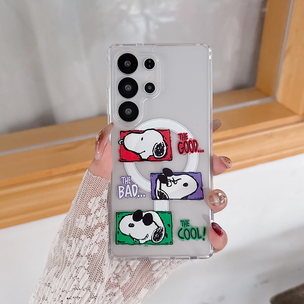 Cute Cartoon Snoopy Charlie Br - Phone Cases With Magsafe のレビューと価格
